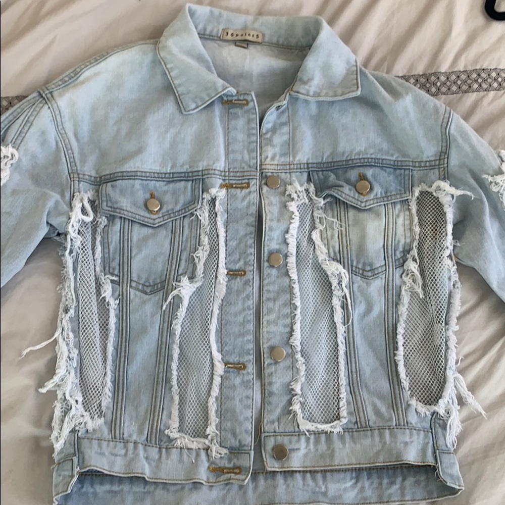 Mesh Jean Jacket